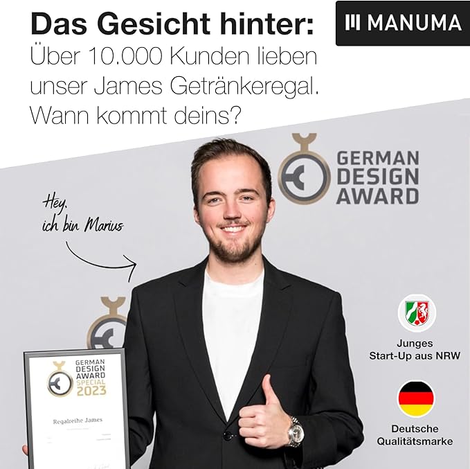 ANTON Design Getränkeregal für 6 Kisten