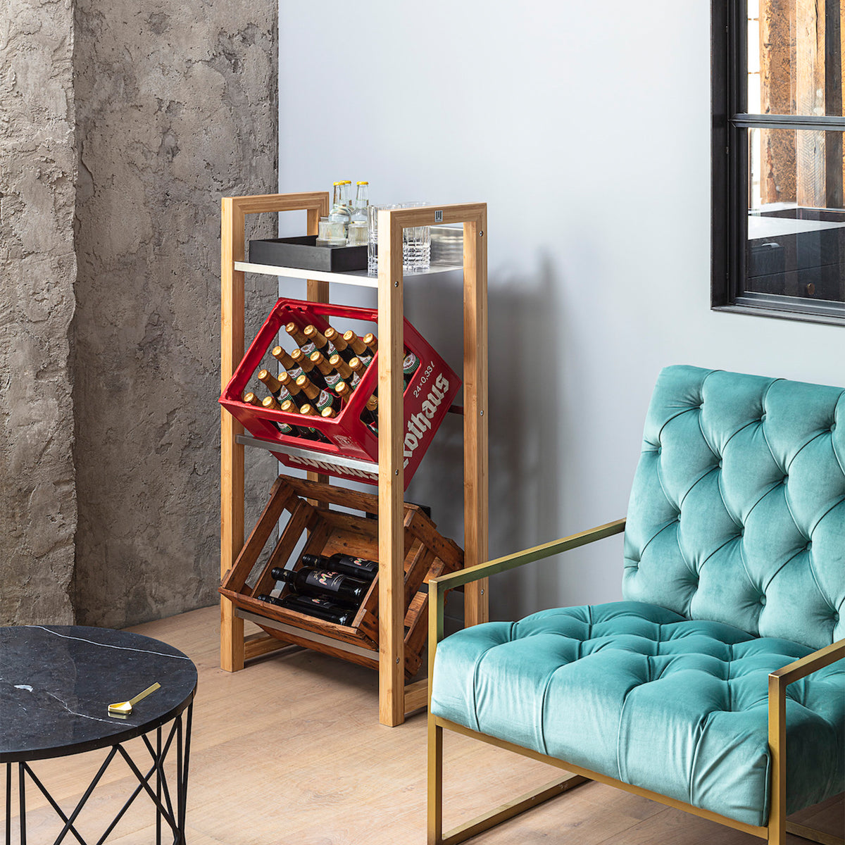 Edelstahl Auflage - Zur eleganten Ablage von Flaschen, Körben uvm.