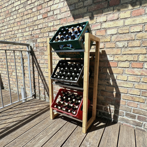 JAMES Design Getränkeregal für 3 Kisten