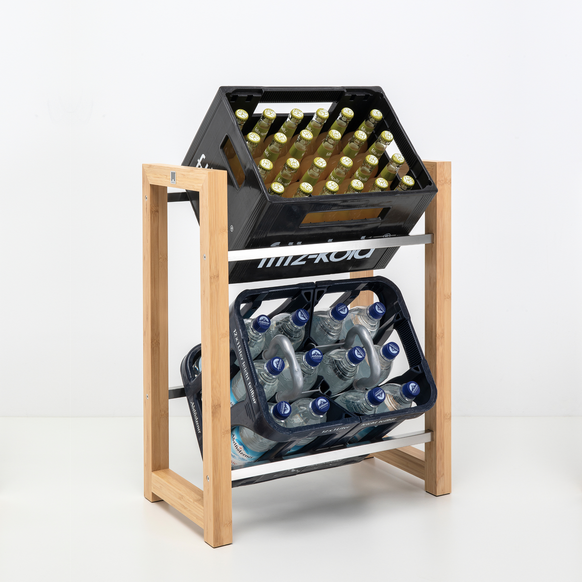 JAMES Design Getränkeregal für 2 Kisten