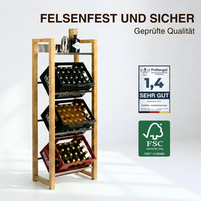 JAMES Design Getränkeregal für 4 Kisten