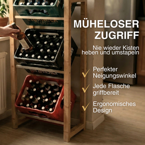 JAMES Design Getränkeregal für 4 Kisten