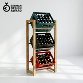 JAMES Design Getränkeregal für 3 Kisten
