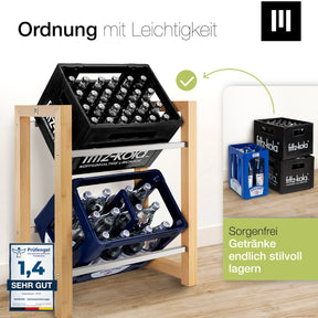 JAMES Design Getränkeregal für 2 Kisten
