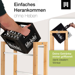JAMES Design Getränkeregal für 2 Kisten