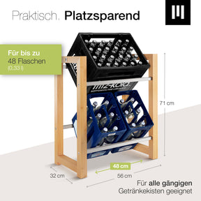 JAMES Design Getränkeregal für 2 Kisten
