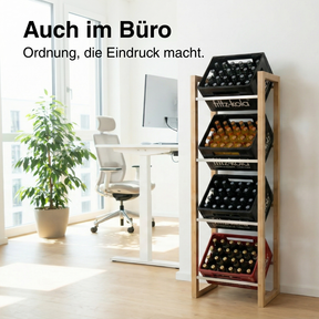 JAMES Design Getränkeregal für 4 Kisten