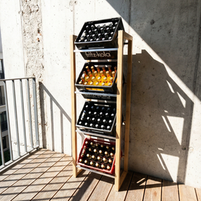 JAMES Design Getränkeregal für 4 Kisten