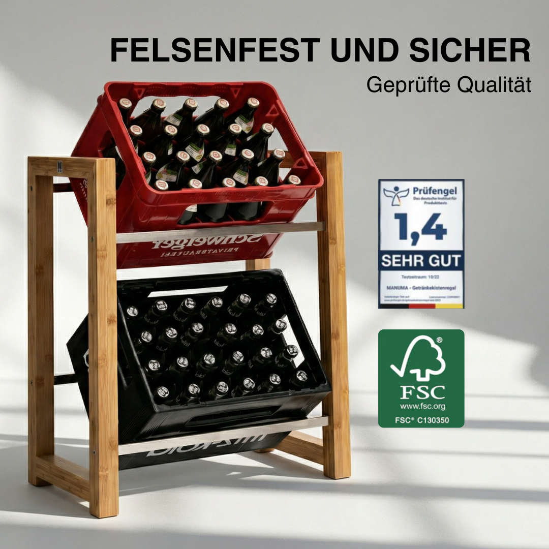 JAMES Design Getränkeregal für 2 Kisten
