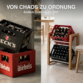 JAMES Design Getränkeregal für 2 Kisten