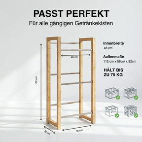 JAMES Design Getränkeregal für 3 Kisten