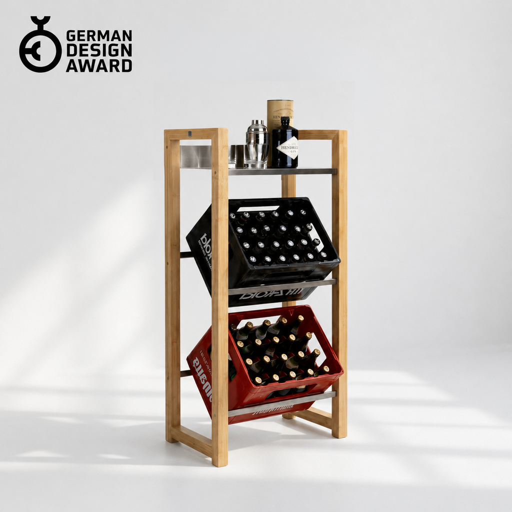 Design Getränkekistenregal 3 Kisten - Getränkeständer Für 3 Kisten
