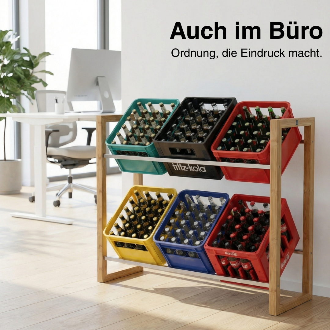 Design Getränkekistenregal 6 Kisten - Ständer für Getränkekisten