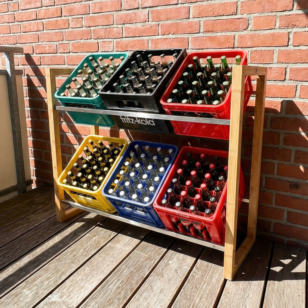 getränke aufbewahrung Design Getränkekistenregal 6 Kisten - Ständer für Getränkekisten