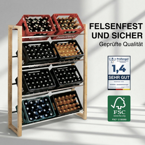 JAMES Design Getränkeregal für 8 Kisten