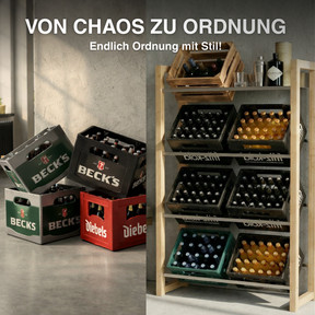 JAMES Design Getränkeregal für 8 Kisten