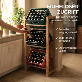 JAMES Design Getränkeregal für 3 Kisten