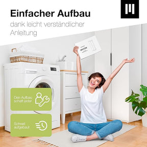 BASIC Besenschrank 60cm breit mit edlem Aluminium Griff