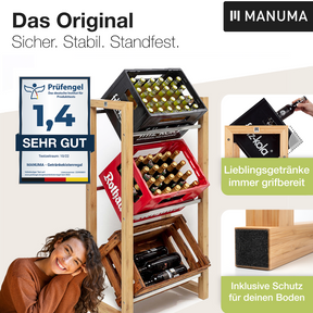 JAMES Design Getränkeregal für 3 Kisten