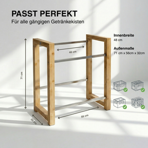 JAMES Design Getränkeregal für 2 Kisten