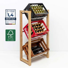 JAMES Design Getränkeregal für 3 Kisten